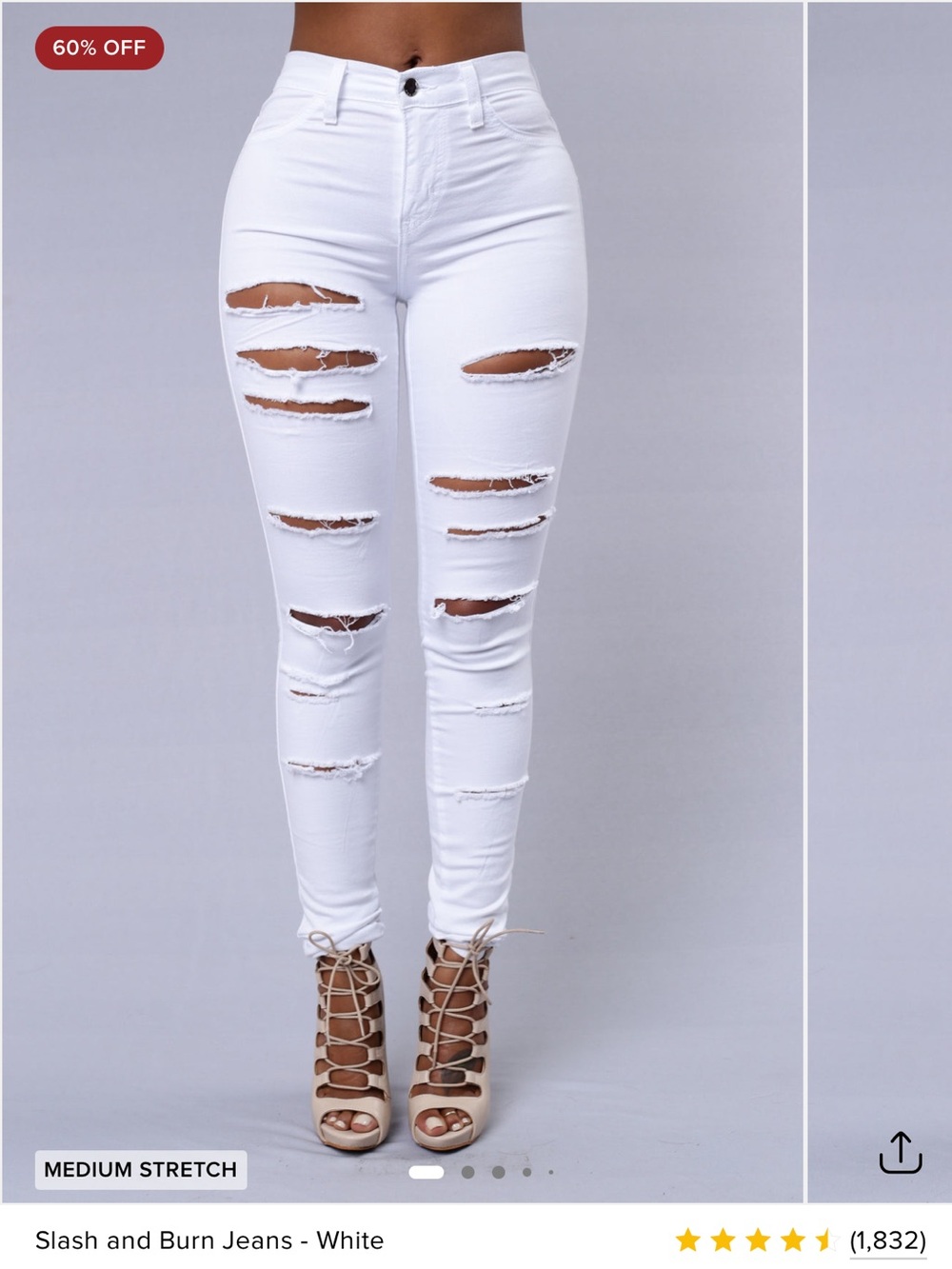 Fashion Nova Slash and Burn Skinny Jeans
